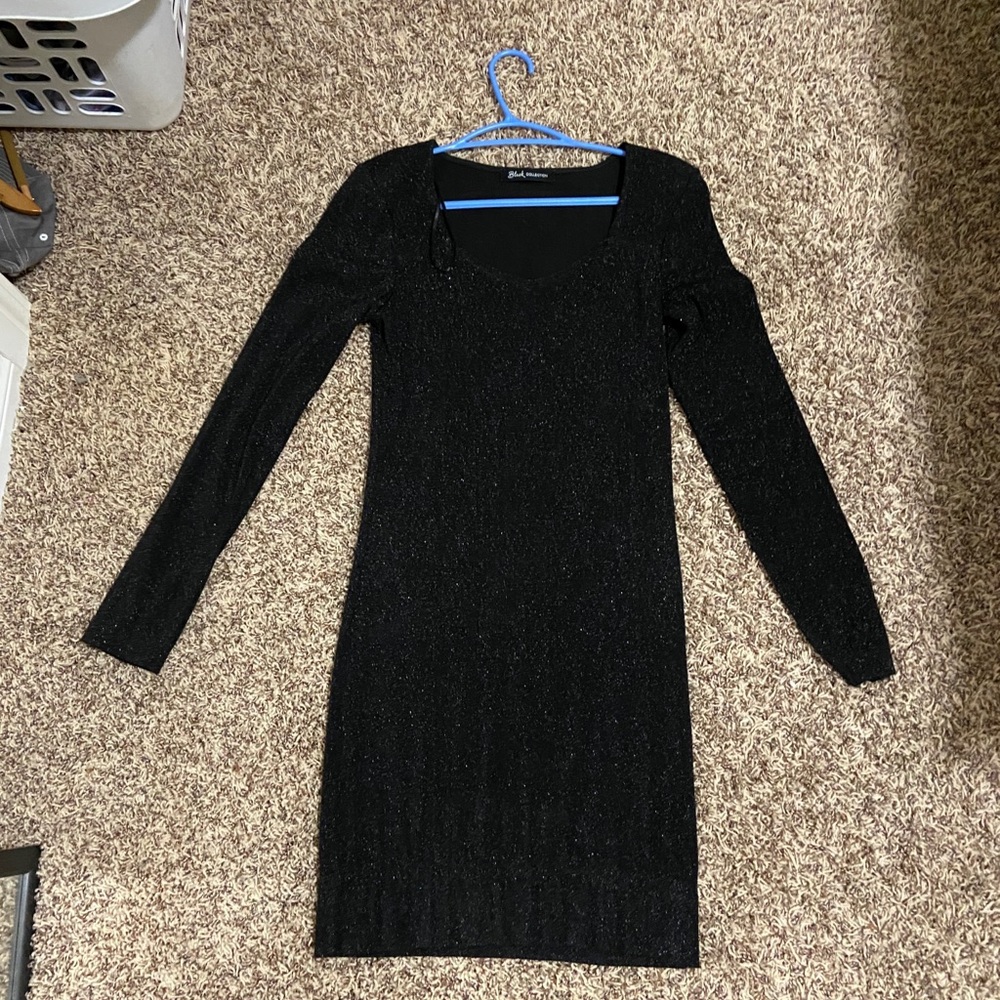 Sparkly tight black dress